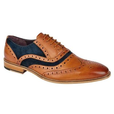 Mens 5 Eyelet Leather Brogue Oxfords