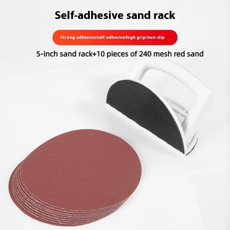 

1 Set Plastic Corner Sander Ergonomic Handheld Tool For Woodworking Diy Projects Self Adhesive Half Circle Sanding Pad Holder