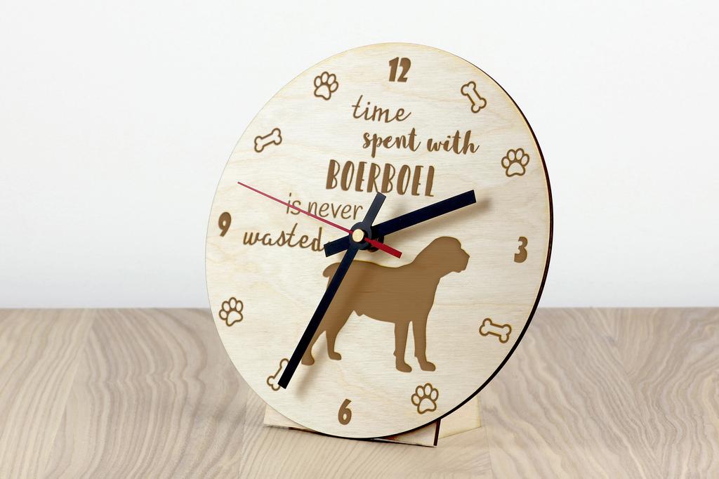 Boerboel, South African Mastiff - clock with dog, wooden clock with engraving, personalised clock by Art-Dog