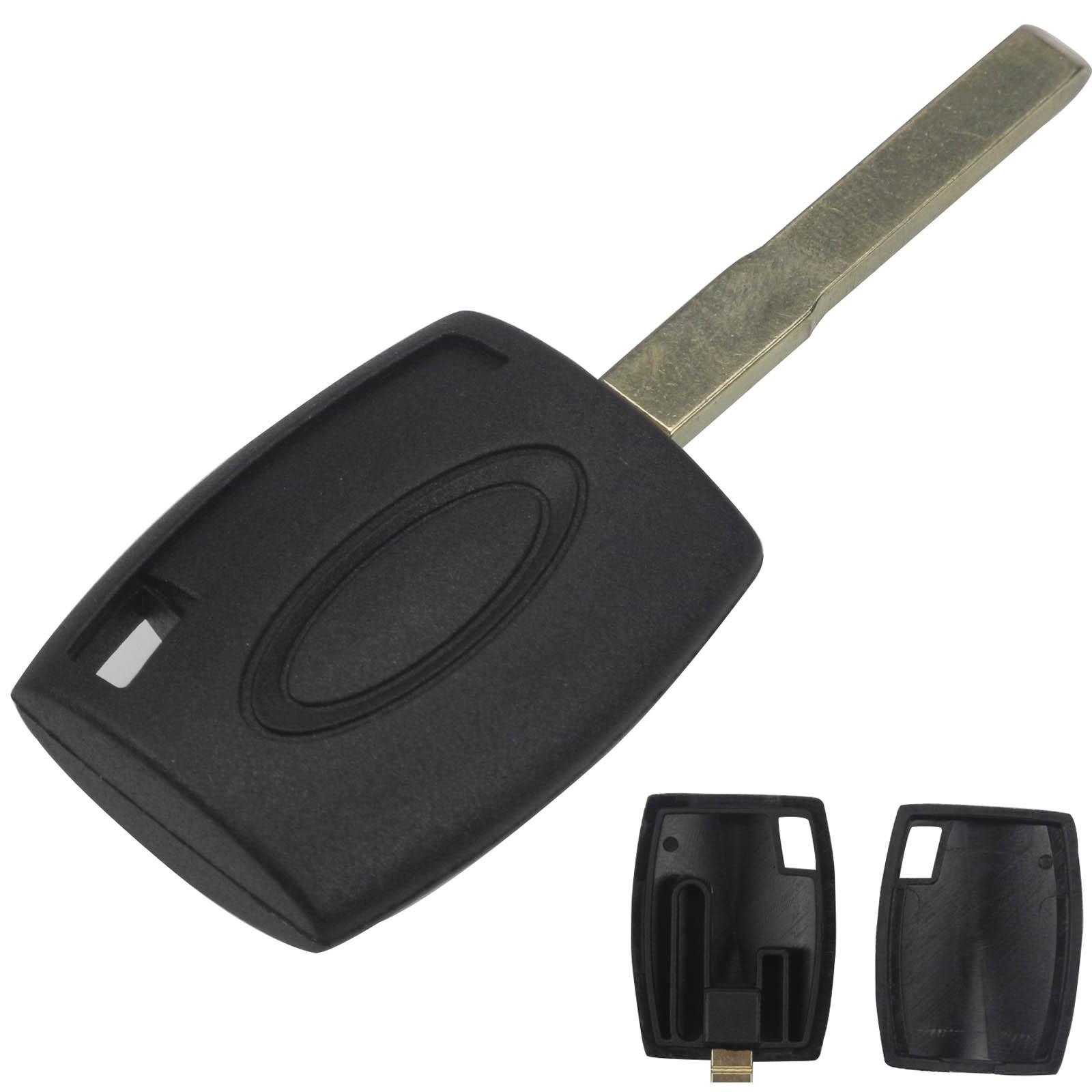 jingyuqin 10PCS/Lot Transponder Key Shell Case Cover For Ford Fiesta Mondeo Focus C-Max S-Max Galaxy Kuga HU101 Without Chip With Hole