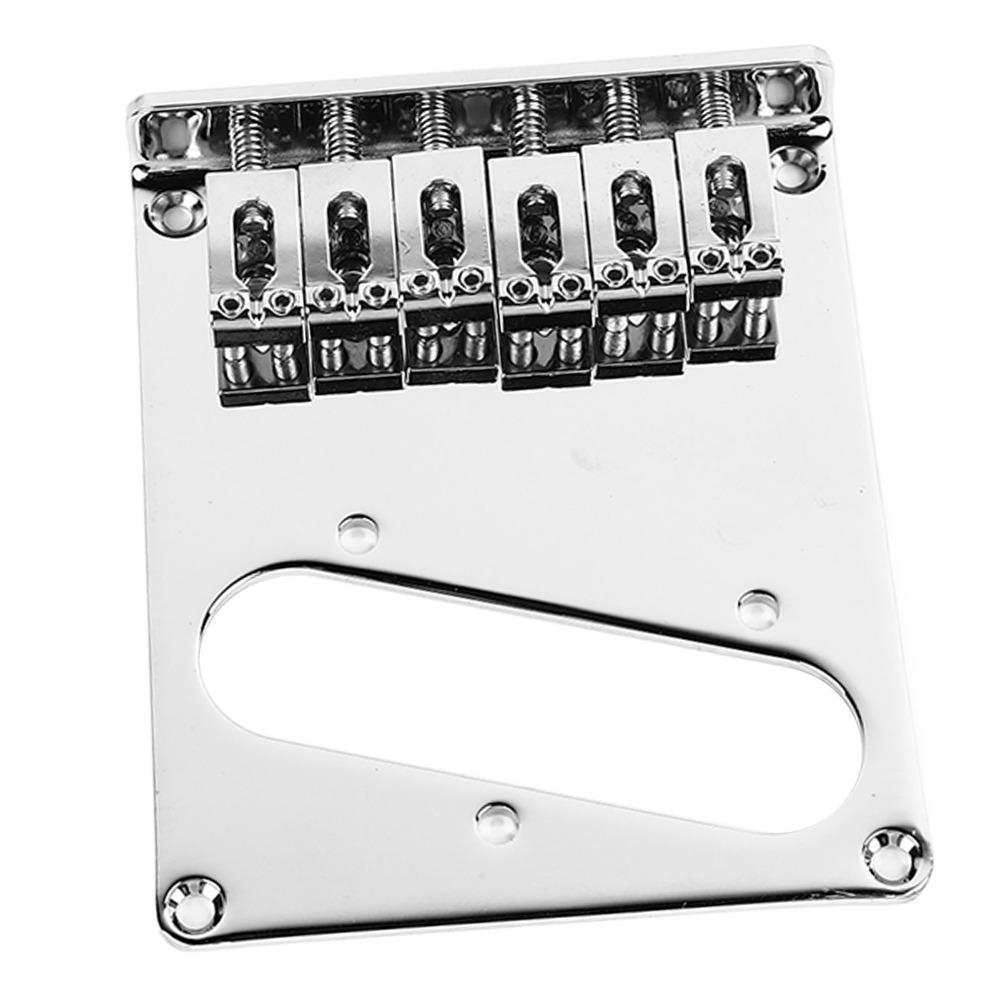Metal Electric Guitar Bridge Silver 6 String Guitar Bridge For Electric Guitar