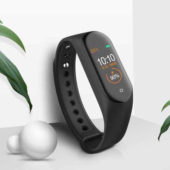 M4 Waterproof Color Screen Heart Rate Monitor Pedometer Sports Smart Bracelet