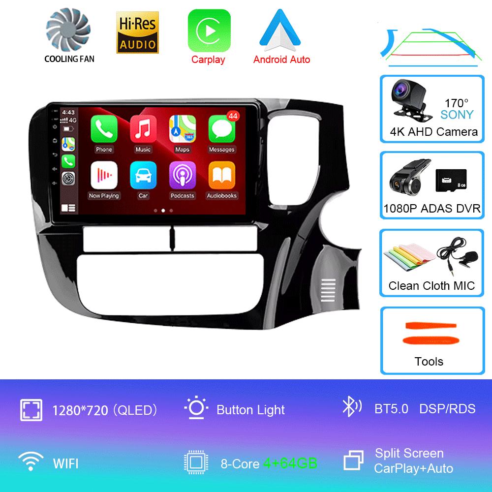 Car Radio Android 14 Carplay For Mitsubishi Outlander 3 GF0W GG0W 2012 2013- 2018 Navigation GPS Multimedia Player Stereo WiF+4G
