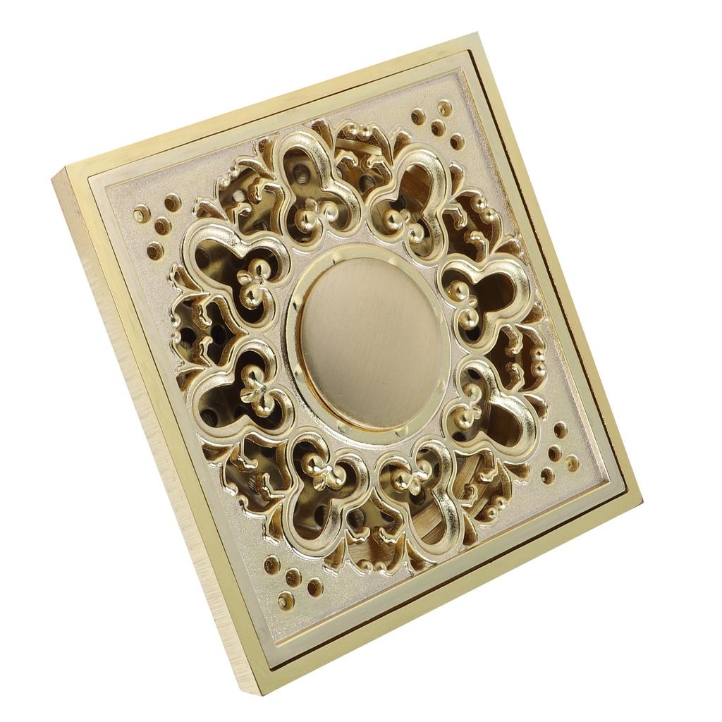 Gold Floor Drain Set Bathroom Toilet Deodorant AntiOdor AntiClogging Strainer Accessory(Shallow