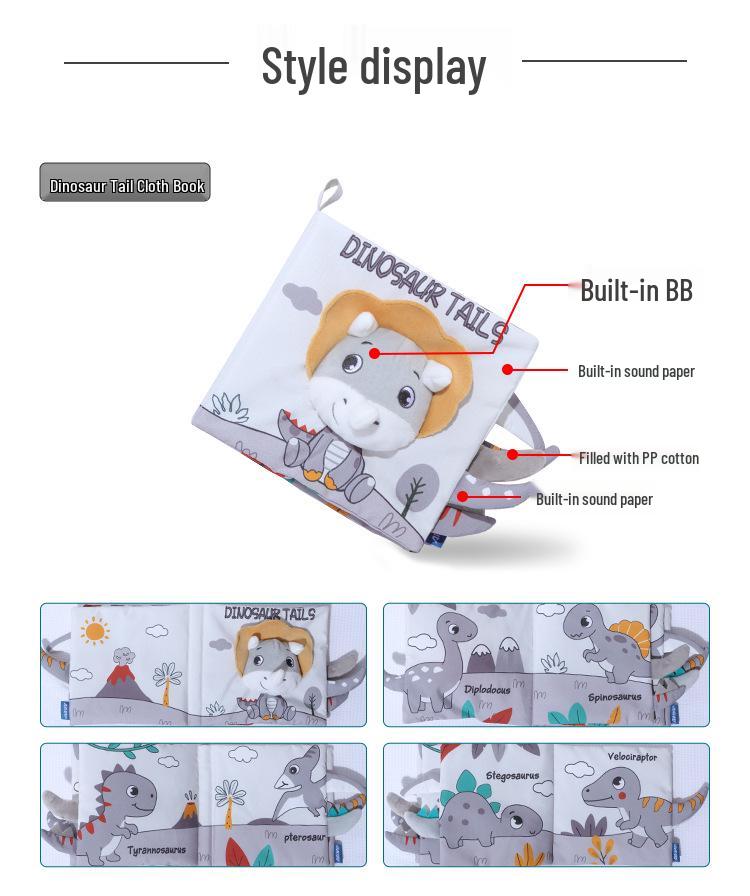 Nordischer Stil Baby Stoffbuch: Reißfestes und kaubares 3D-Spielzeugbuch