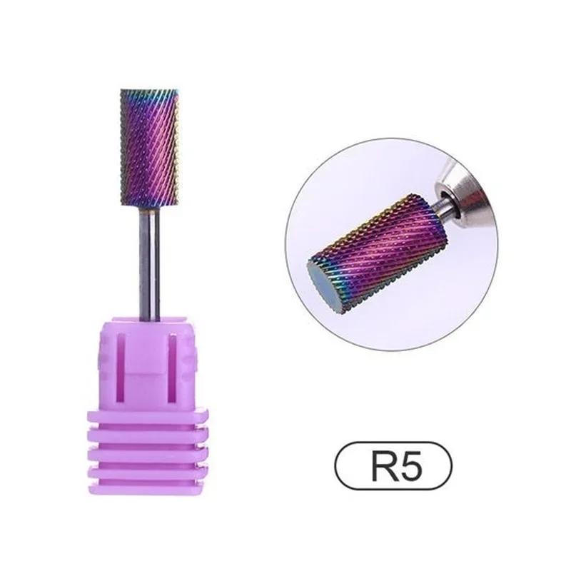 

Rainbow Coating Nail Drill Bits Tungsten Carbide Bits Rotary Burr Manicures Drill Accessories Nail Electric Beauty Tools R5