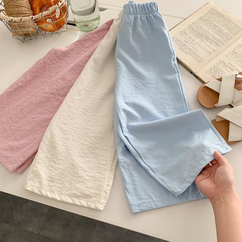 Casual Teen Girl Clothes Kids Girls Pants Solid Color Trousers Children's Pants Cute Elegant Girl Wear