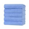 Large Microfiber Bath Set of 60 X 120 Soft and Antibacterial and Deodorizing Towels, 5, Approx. Cm, Absorbent, Quick-Drying, Fluffy, (Sky Blue)