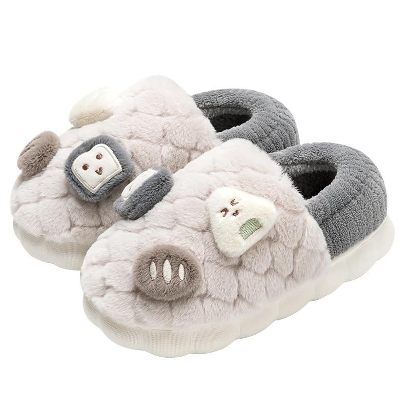 Winter Women Cotton Slippers Plush Warm Cotton Slippers Breathable Soft Non-slip Cotton Slippers