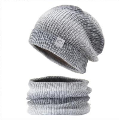 Student Winter Hat Scarf SetOutdoor Warm Winter Knitted Beanie Hat Scarf Set Stylish Knit Skull Cap For Girl Women Knitted Hat