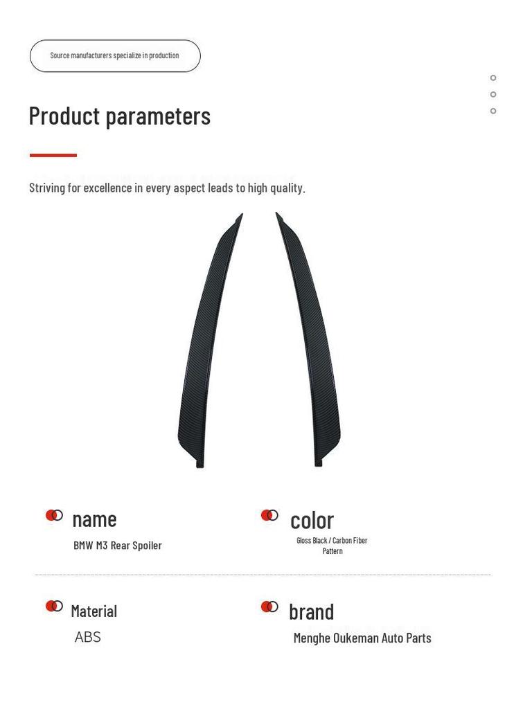 BMW M3 G80 Roof Track Spoiler 2020-2025: No-Drill Rear Wing