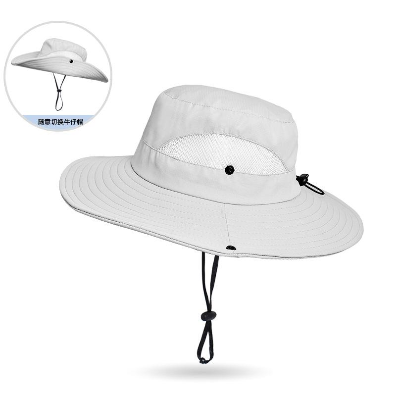 New Spring and Summer Big Eaves Sun Hat Outdoor Climbing Bucket Hat Breathable Versatile British Sun Hat Children