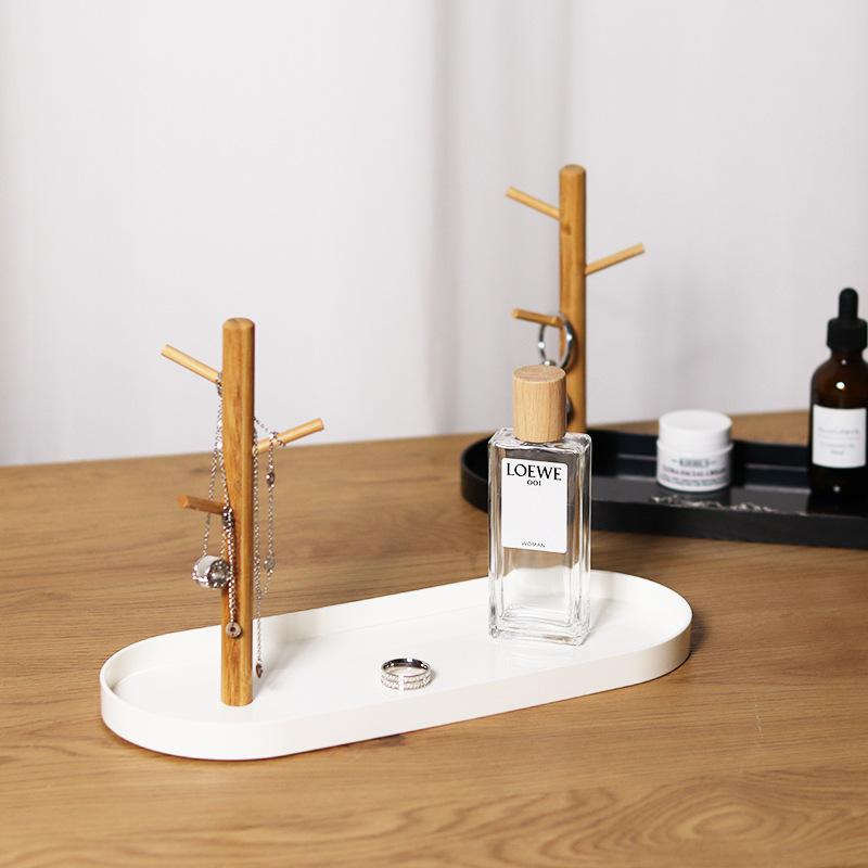 2025 New Nordic Bamboo Tree Branch Storage Tray Living Room Desktop Key Hanger Jewelry Display Frame