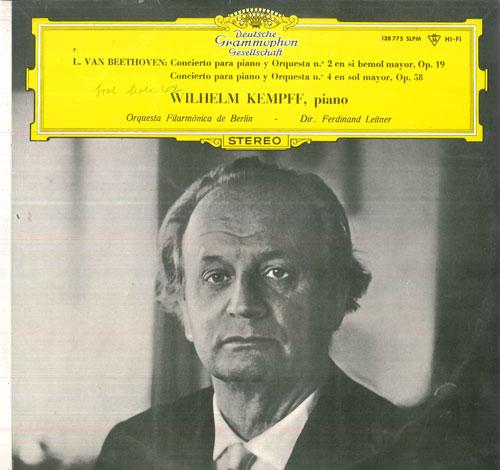 

LP Record WILHELM KEMPFF, FERDINAND LEITNER, - Beethoven Concierto Para Piano Y Or 138775SLPM DEUTSCHE GRAMMO 1965 Spain Classical Used