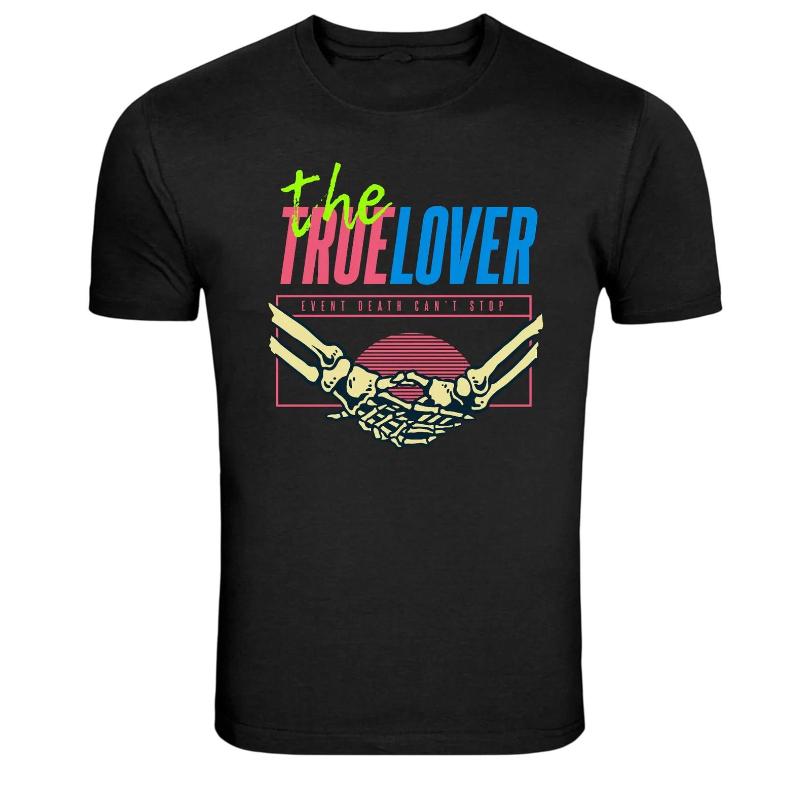 True Love Skeleton Handshake T-Shirt Gothic Romance Skull Graphic Tee XS