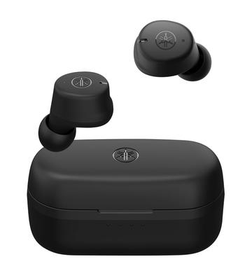 YAMAHA Bluetooth Wireless Listening Voice Gaming Up To Hours of IPX5 Equivalent AAC aptX Equalizing Black TW-E3C(B) Earbuds Care, Calls, Mode, 9+15