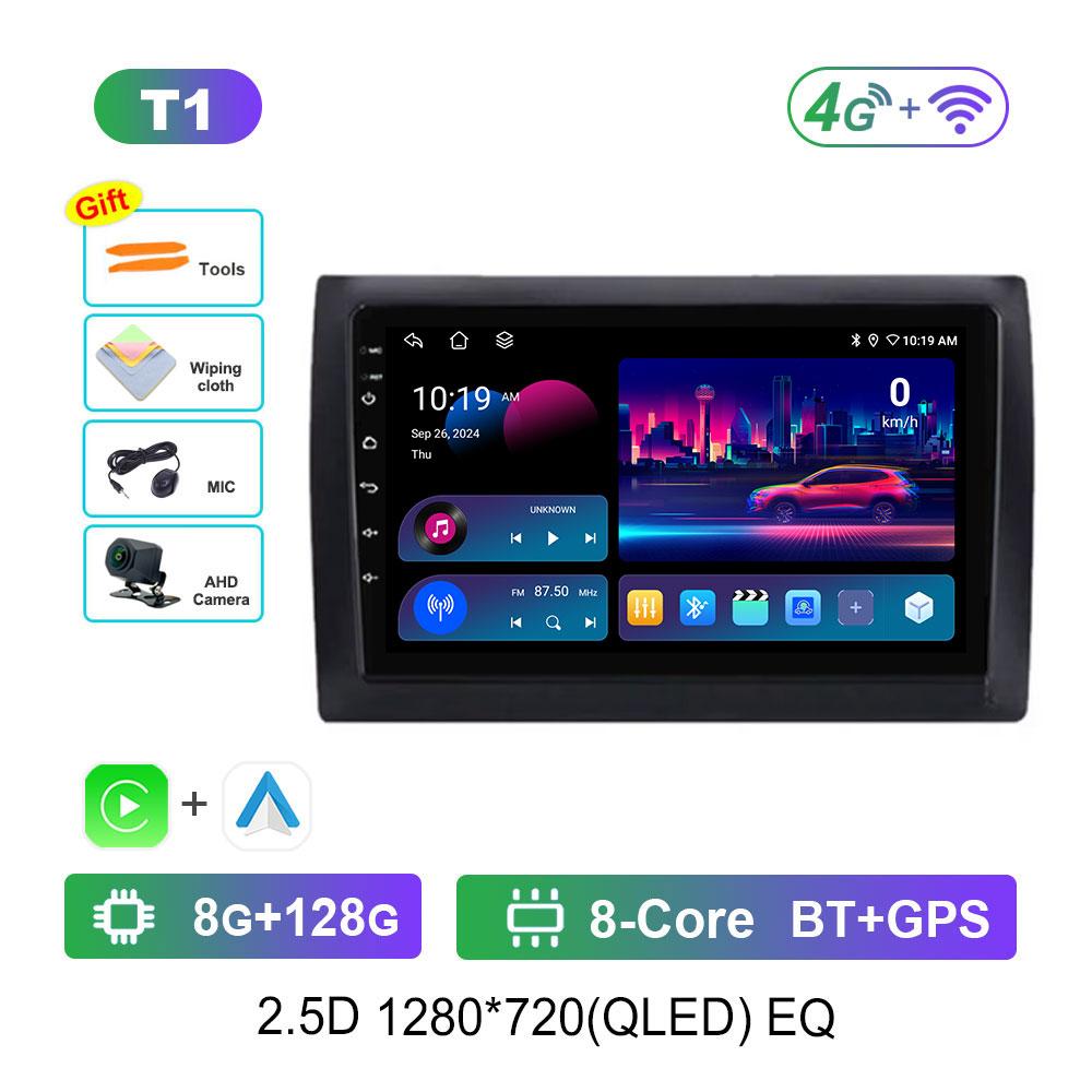 Car Radio Multimedia Player Android 14 for Fiat Stilo 2002 - 2010 4G DSP Stereo Navigation GPS Bluetooth QLED Touch Screen