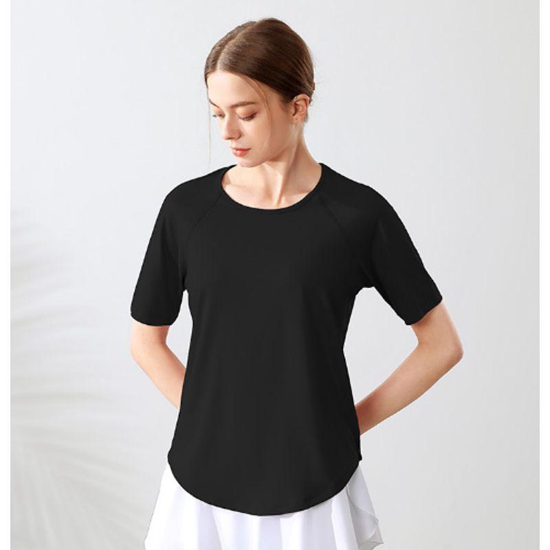 

Новая сетчатая футболка с красивой спиной, свободная, быстросохнущая, накидка, дышащая одежда для йоги, с коротким рукавом, толстовка для бега и фитнеса, женская Quiet Black L