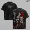 Seven Deadly Sins Escanor Oversized Graphic Tee, Vintage Washed Black Anime Streetwear