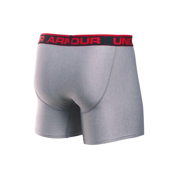 Under Armour Original Boxerjock 6 Inch Solid Fit Boxer Briefs Men underwear Gray 1277238-025