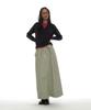 PARTIMENTO WOMEN Inverted Drawstring Maxi Skirt_Stone