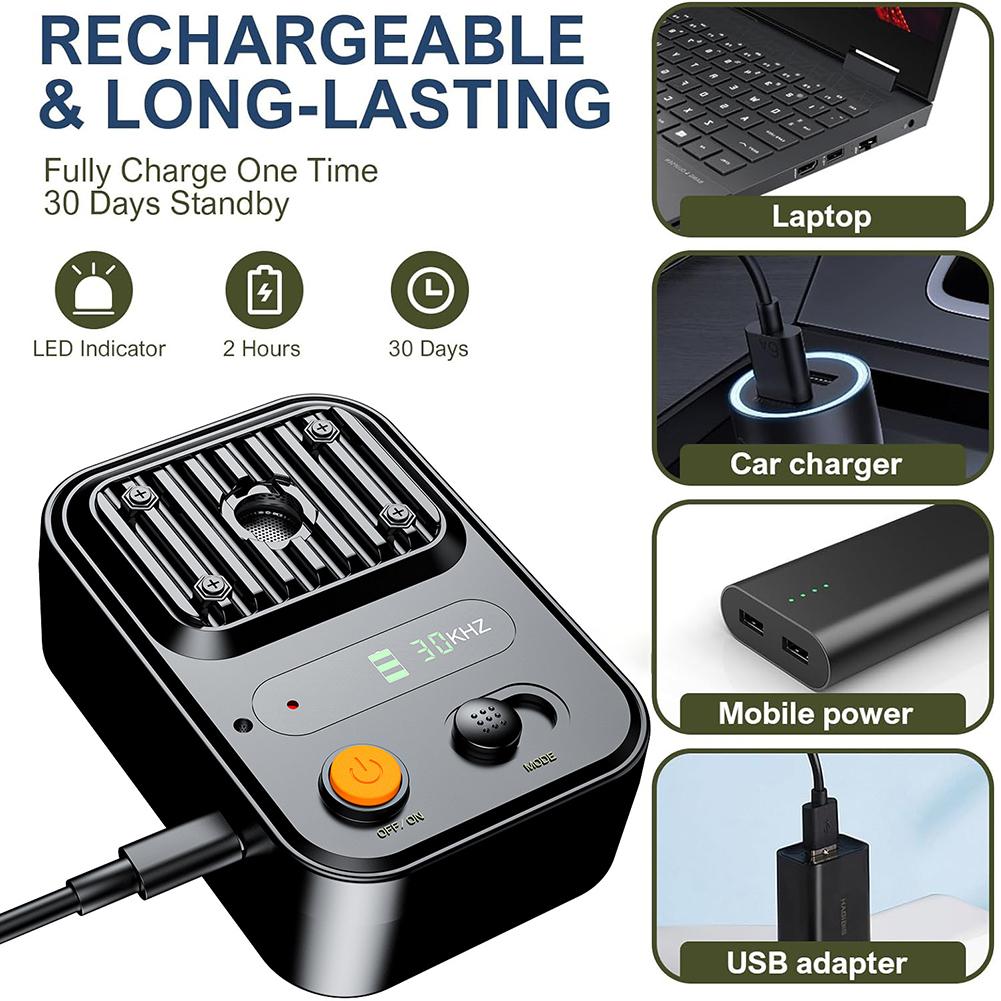 Ultrasonic Dog Anti Barking Device Waterproof Dog Barking Control Device USB Rechargeable Automatic Dog Barking Stop Device
