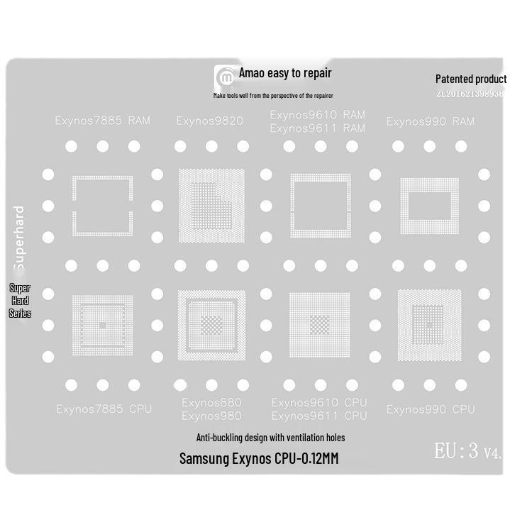 Amao Suitable Solder Paste Stencil for Samsung S20/S21/A70/A90/J720/S10+/Note10 Multi-Purpose Chip