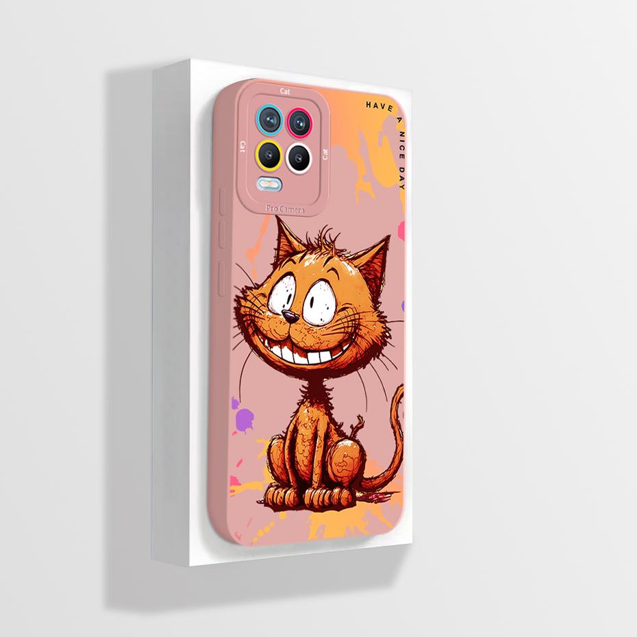For Realme 8 Case Realme 8 5G Phone Case Realme 8i Case Realme 8 Pro 8s Aesthetic Cartoon Astronaut Square Shockproof Back Cover