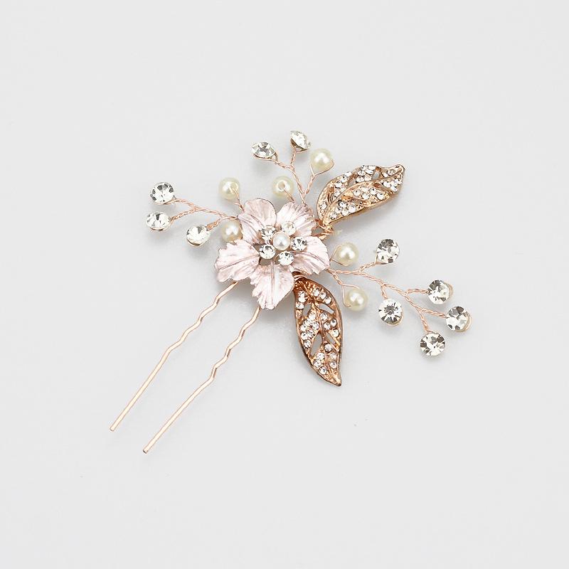 Europe and America Cross Border Golden Hollow Hairpin U-Shaped Pin Bridal Wedding золотой