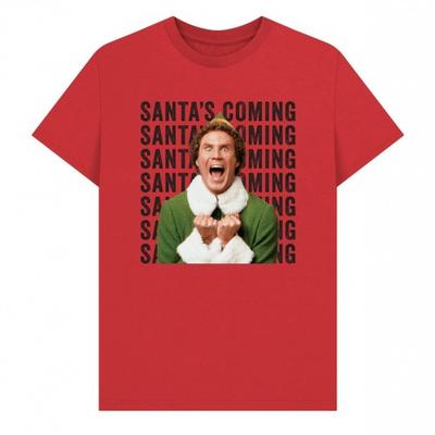 Elf Unisex Adult Santa's Coming Graphic T-Shirt