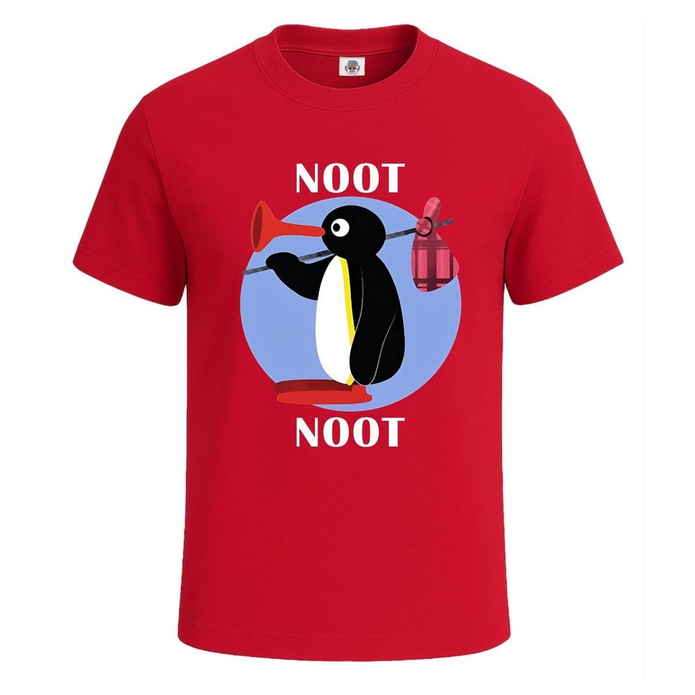 New noot noot pingu cotton graphic tees mens tshirt gift party novelty top tee