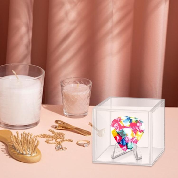 Multipurpose Acrylic Display Box Clear Rings Display Case for Rings and Picks Suitable for Jewelers and Collectors