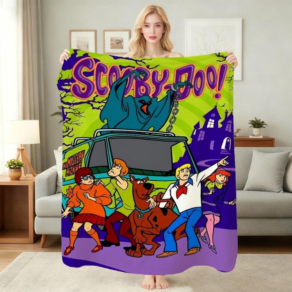 Cool Scoobydoo Cartoon Anime Blanket Comfortable Skinfriendly Throw Blanket For Living Room Bedroom Recliner Party Decor Christmas Gift
