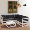 Day and Night - Day and Night Garden Furniture 6 Pieces with Cushions Made of Solid Pine Wood