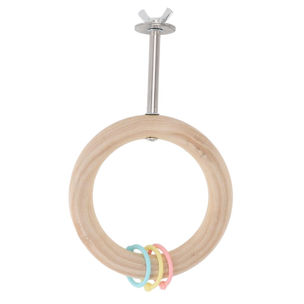 Bird Cage Round Perch Wooden Stable Structure Multifunctional Bite Proof Parrot Swing Perch Stand To