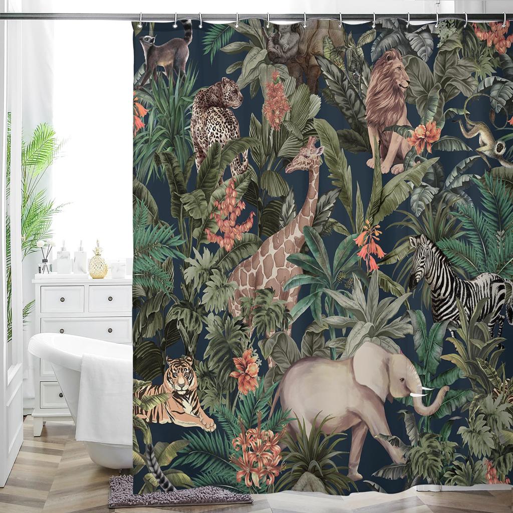 Bohemian Badezimmer Vorhänge Bunter Bohemian Blumendruck Hübsch Hell Polyester Duschvorhang