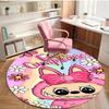 Labubu Print Round Rug, Washable Floor Carpet, For Entryway Dorm Laundry Room Office Study, Home Decor Birthday Christmas Gift