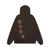 Amerikanischer Kapuzenpullover mit Graffiti-Print, Herbst/Winter 2023 – Trendiger, locker sitzender Samt-Hoodie