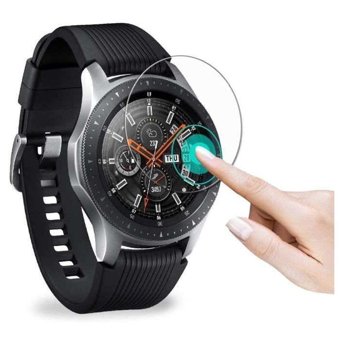 Verre Trempé pour Samsung Galaxy Watch 46mm - PHONILLICO - Film Vitre Protection Ecran - Pack 2 - Transparent