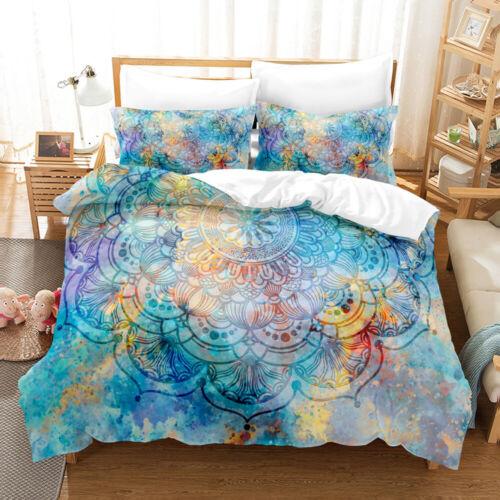 Oriental Mandala Doona Quilt Duvet Cover Set Double/Queen/King Bedding Set Gift