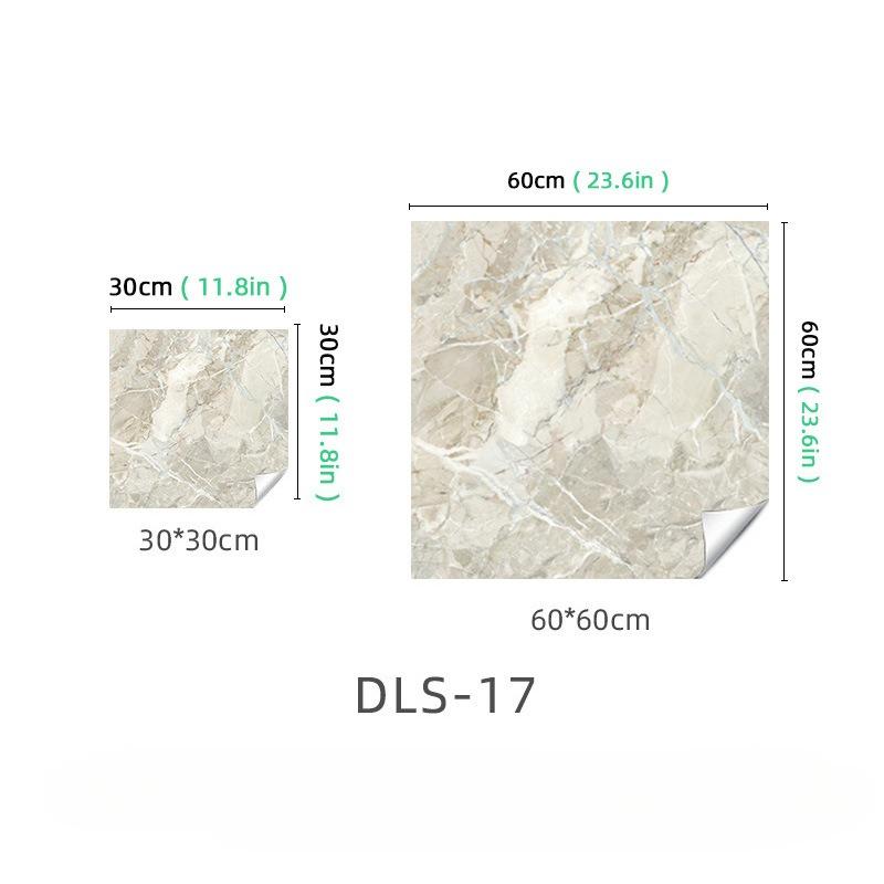 Imitation Marble Sticker Living Room Bathroom Tile Wallpaper Non-Slip Waterproof Floor Sticker Self-Adhesive