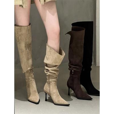 High Heel Over Knee Boots Girls Spice Girls Big Tube Pile Boots