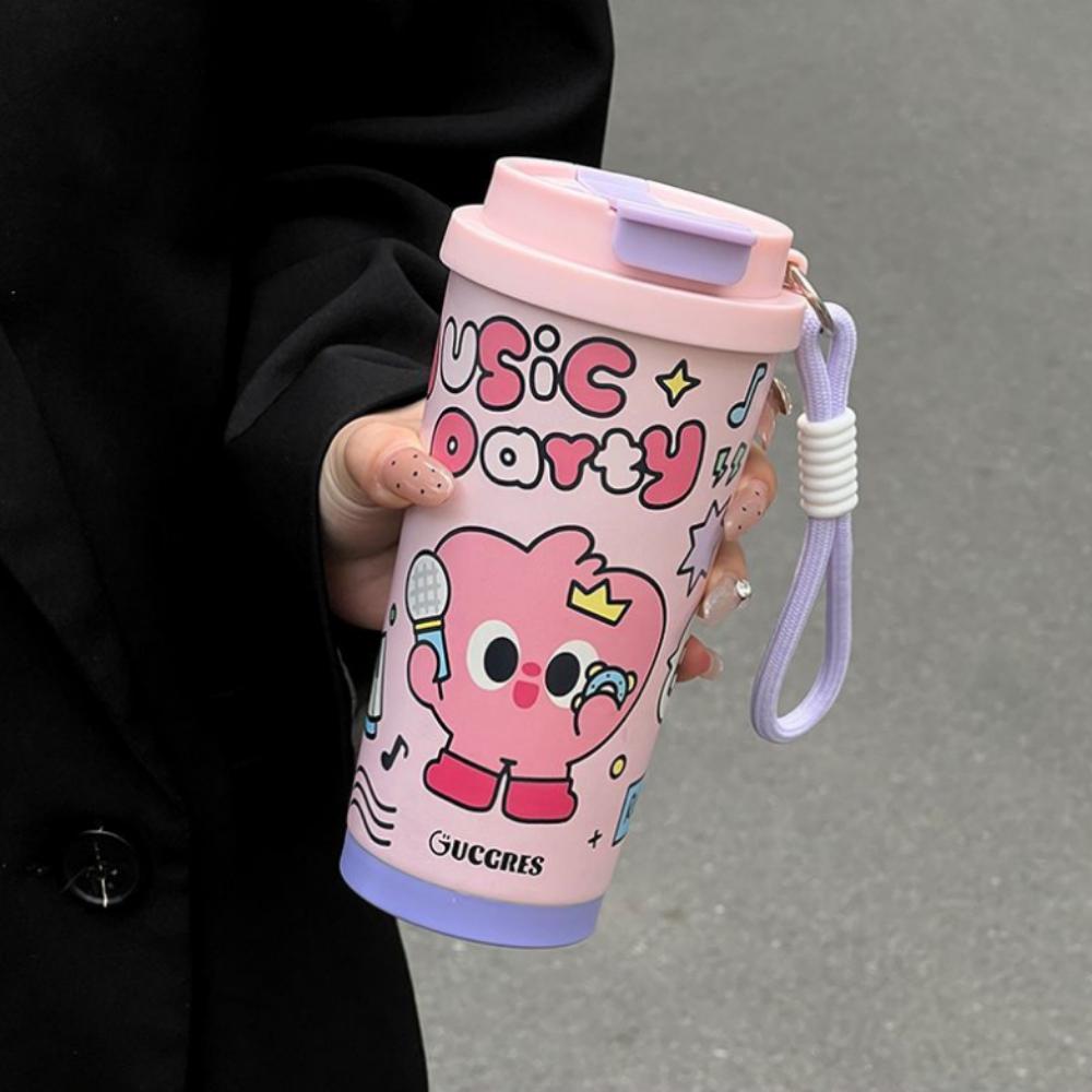 

Graffiti Double Drink Coffee Cup 500ML Thermos Tumbler Stainless Steel Insulated Cup Children