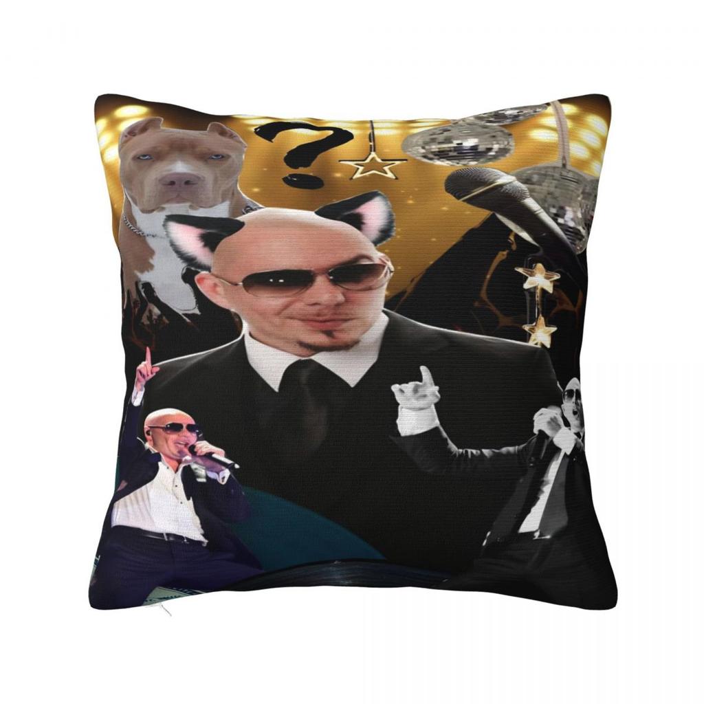 Pillow Cover Mr Worldwide Pitbull Custom Cushion Cover Fashion Pillow Case For Office Car Home Decorative Pillowcases
