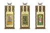 Original Hanging Scroll Set of 3 20s Mandala Kishimojin Daikokuten 3 Pieces 20s "Nichiren Sect" (Height 20cm)