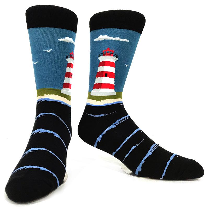 Novelty Happy Funny Men Graphic Socks Cotton Poker Corgi Frog Crazy Burger Piranh Wolf Avocado Eagle Sock