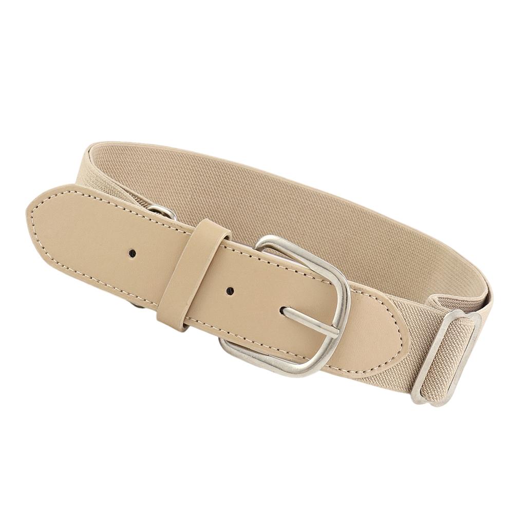 Teenage Elastic Baseball Waist Belt Stretchy Softball Waist Band Fashionable Decorative Alloy Buckle Waistband