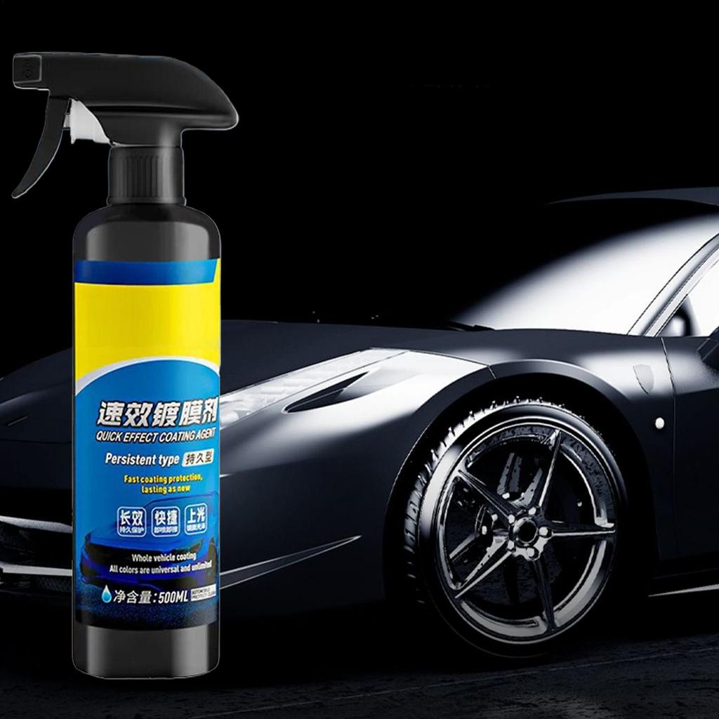 500ML Auto Beschichtungsspray Nano Keramik Schnelleffekt Beschichtungsmittel Spray Quick Coat Wachs Politur Spray Schutz Autopflege KIT