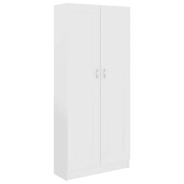 VidaXL Bookcase, Storage Unit with Compartment, Book Cabinet Living Room Interior, White Wood 802732