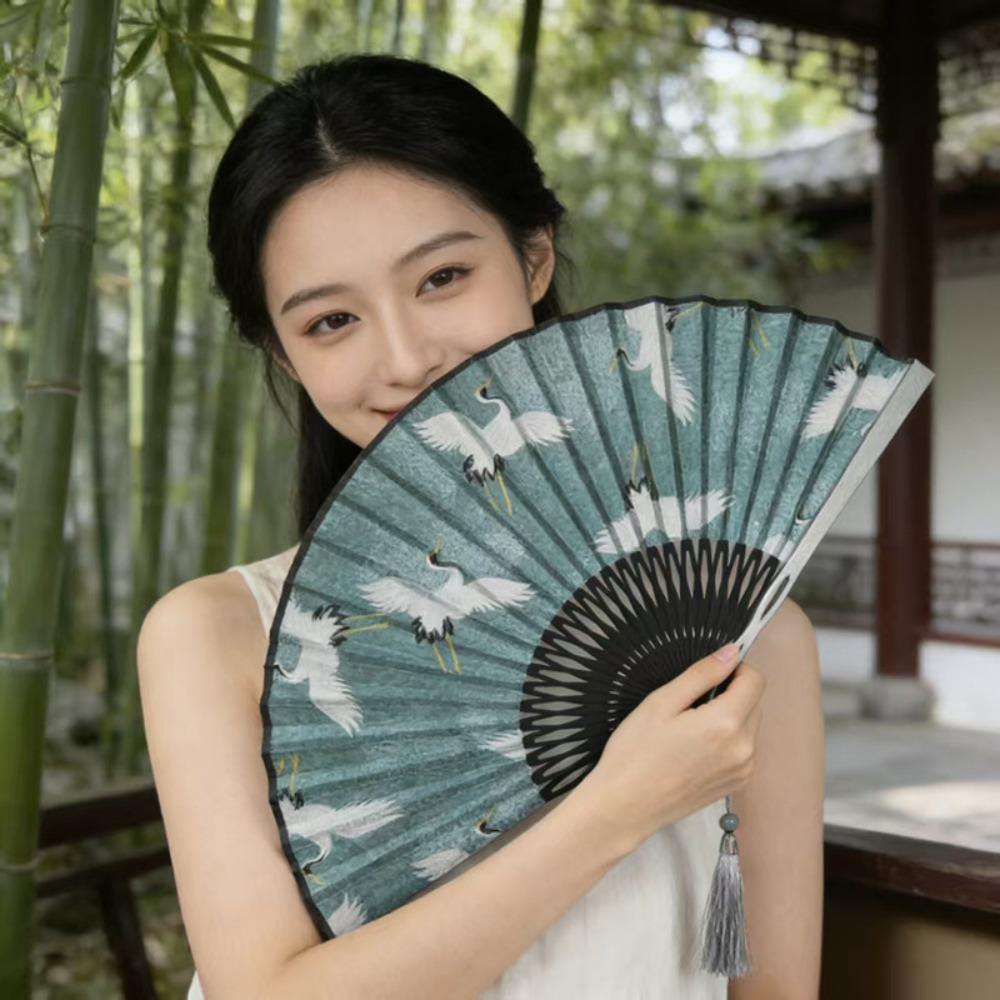 Fabric Fan Chinese Style Folding Fan Vintage Dance Fan Practical Decorative Fan  Cheongsam